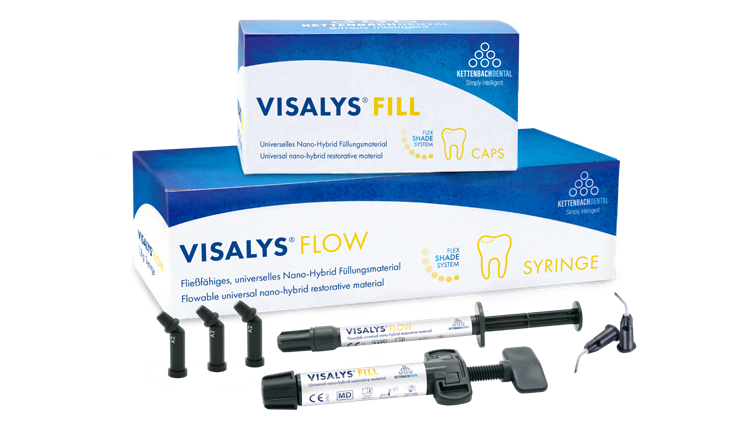 Scatole prodotto di Visalys Fill e Visalys Flow di Kettenbach