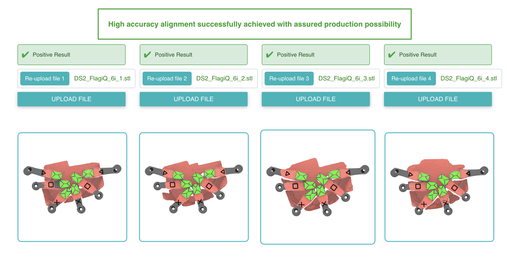 Fig. 7 - posizione verificata con indice di affidabilità