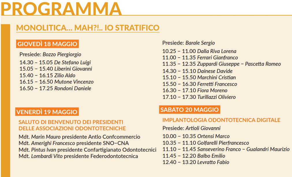 programma Tecnodental Forum