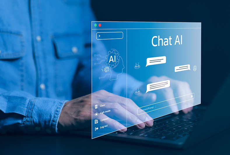 Ologramma di chatbot AI