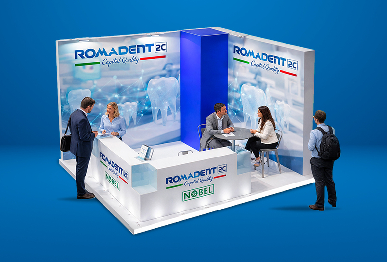 Stand Romadent 2C alla fiera Expodental Meeting 2026