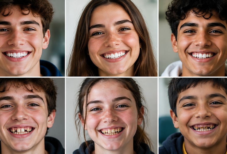 Adolescenti che sorridono