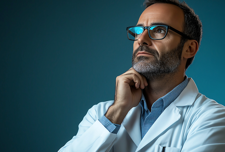 medico con aria preoccupata