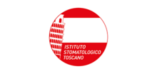 Logo Istituto Stomatologico Toscano un cerchio rosso con all'interno disegnata la torre di Pisa