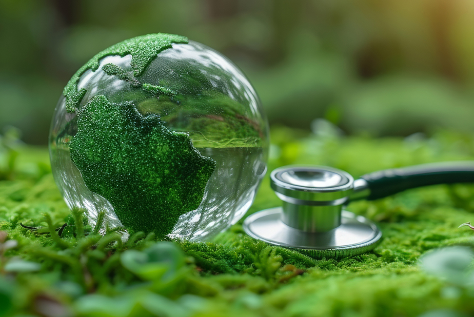 Sanità e ambiente: la sostenibilità entra nei processi decisionali Terra fatta di acqua su terreno erboso