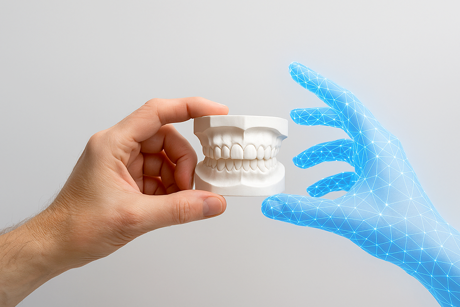 Ha ancora senso parlare di tecnica ortodontica? mano umana con protesi e mano digitale