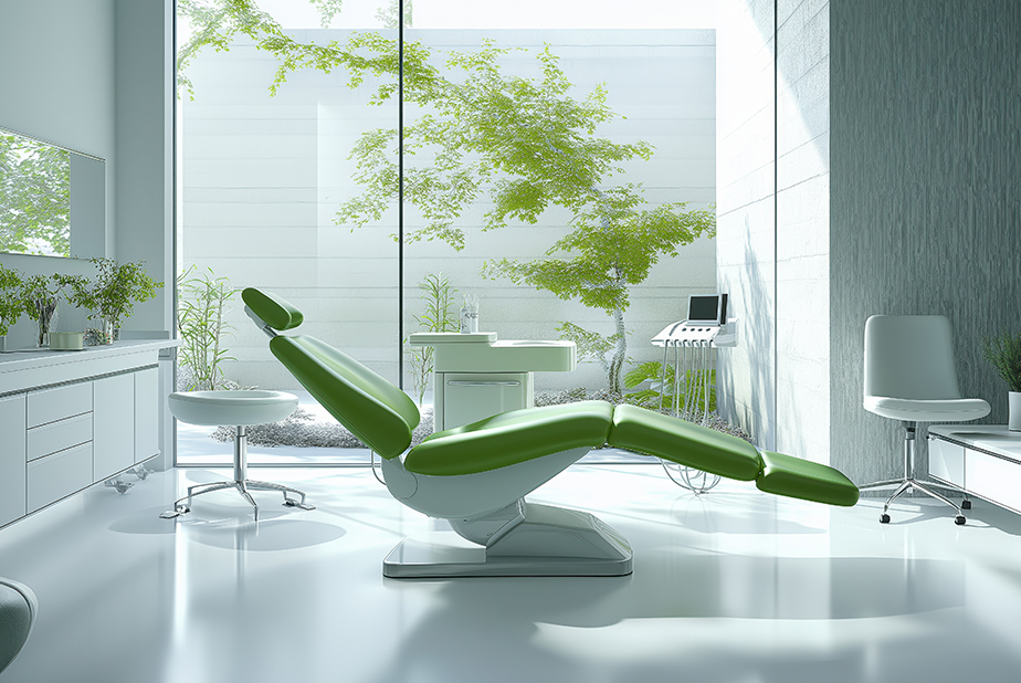 riunito verde in studio dentistico