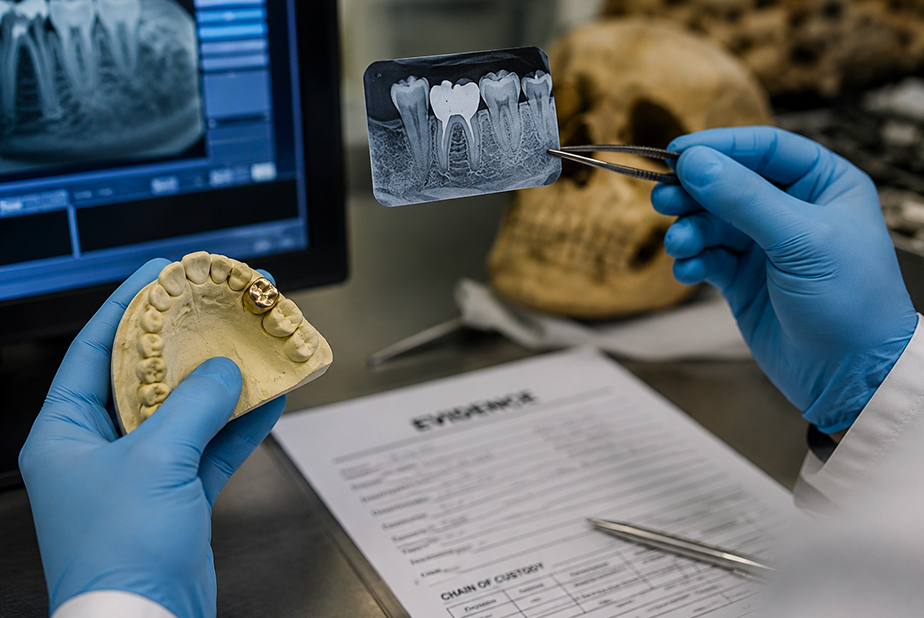 odontoiatra forense al lavoro