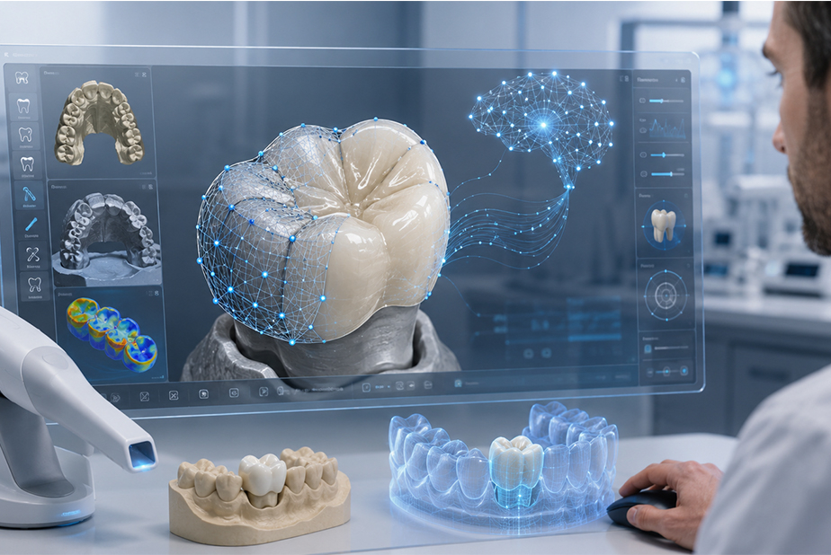 proiezione digitale per progettazione protesi dentali