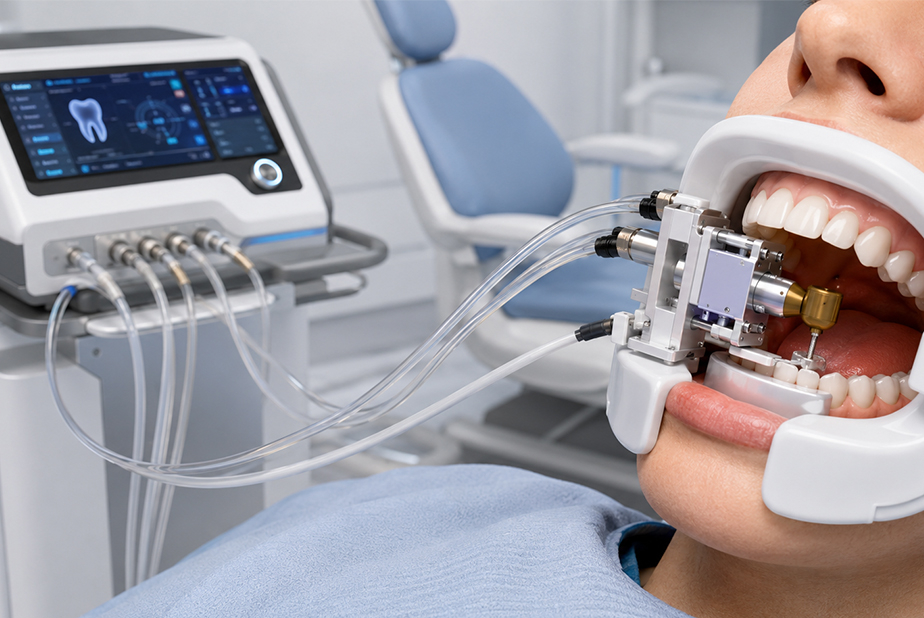 paziente con robot intraorale miniaturizzato