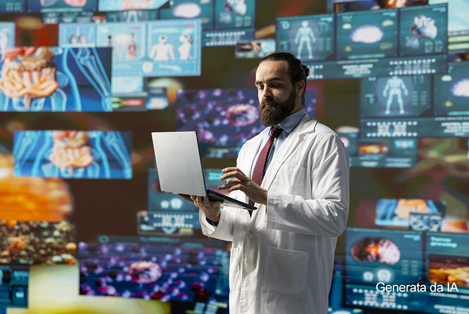 AI Act e sanità: per AgID regole, dati e supervisione umana saranno centrali medico con pc portatile in mano